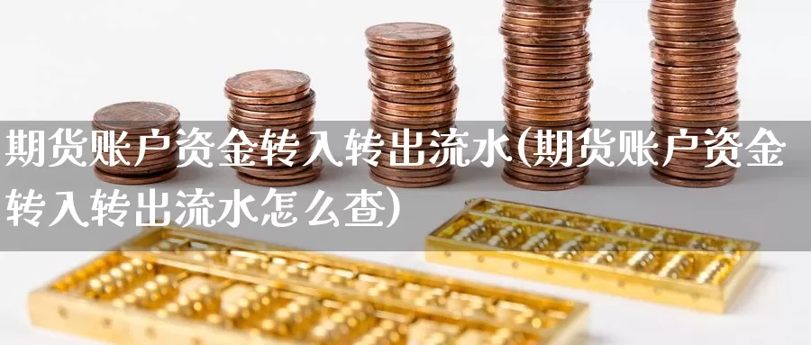 期货账户资金转入转出流水(期货账户资金转入转出流水怎么查)_https://www.xlyzjpj.com_期货新闻_第1张