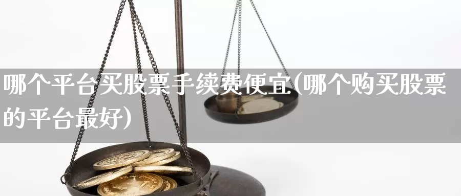 哪个平台买股票手续费便宜(哪个购买股票的平台最好)_https://www.xlyzjpj.com_橡胶期货_第1张